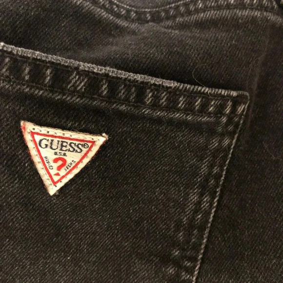 3/$25 ❥ Guess Straight Leg Size 28 Distressed Black Jeans  Women's Edgy Feminine - Picture 8 of 11